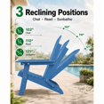 thumbnail image 3 of WINSOON Outdoor All-Weather HDPE Folding Adirondack Chair with Cup Holder & Adjustable Backrest, Easy to Install & Clean, Ideal for Garden, Yard & Patio, 3 of 8