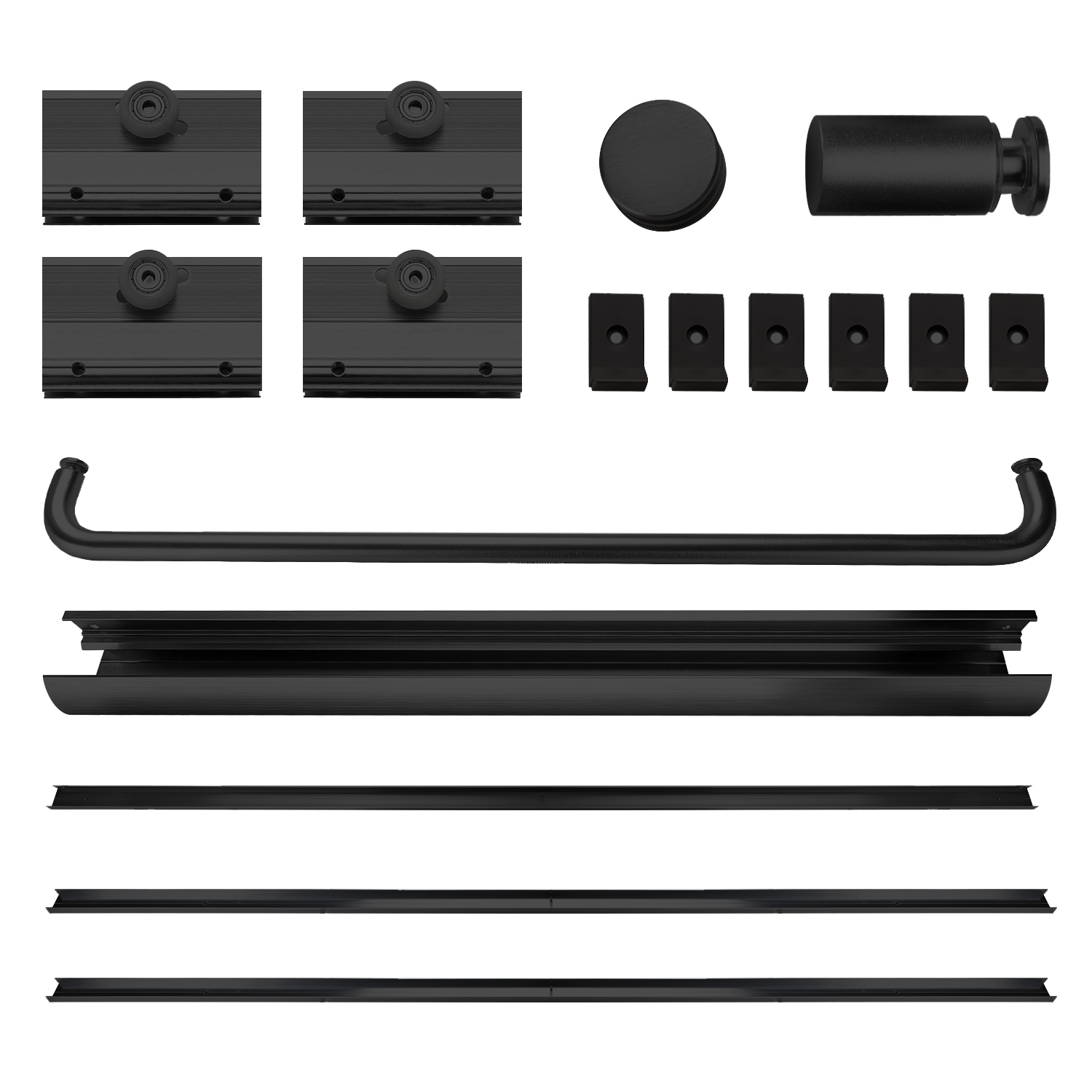 Raffle Pinker Sliding Shower Door Semi-Frameless Bathroom Tub Door 60" W x 72" H with Clear Glass, Black Frame