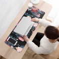 thumbnail image 3 of Long Mouse Pads for Desk,Pioneer Flower Floral Print Pattern Desk Mats on Top Of Desks, Desk Mouse Pad Extra Large with 3mm Non-Slip Base and Stitched Edge for Gaming,Office,Work,Home 31.5"x11.8", 3 of 6