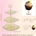 thumbnail image 2 of Unique Bargains 3 Tier Dessert Cupcake Stand Holder with Tiered Tray Brown, 2 of 6