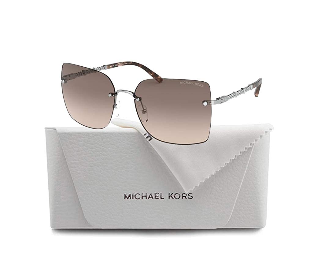 Michael Kors MK1057 AURELIA 100113 60M Silver/Brown Gradient Square Sunglasses For Women+FREE Complimentary Eyewear Care Kit - image 2 of 5