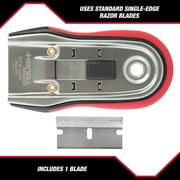 Hyper Tough 4.5-inch Retractable Razor Blade Scraper with Soft Grip Handle, 4.5 L X 2.5 W X 0.5 H