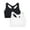 Black Hue/White, variant on Women's 2-Pack Medium Impact Sports Bras Supports Without Padding