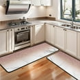 thumbnail image 3 of Kitchen Rugs Sets Of 2,Pink Glitter White Marble Pattern Anti Fatigue Kitchen Mat Rugs Non Slip Washable,Decorative Kitchen Floor Mats for Kitchen,Sink,Laundry,17"x47"+17"x47", 3 of 5