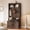 Brown, variant on 77" Farmhouse Hall Tree with Bench and Shoe Storage,Entryway Coat Rack with 5 Tri‑Hooks&Adjustable Shelf & 2 Top Cubbies,Storage Entryway Furniture