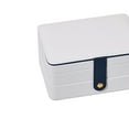 thumbnail image 2 of Jewelry Storage Box PU Leather Big Showcase organizer case Portable for Jewellery Care Rings Girls White, 2 of 7