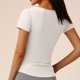 thumbnail image 4 of Pantalones de Yoga de Verano para Mujeres Ligera Camiseta de Manga Corta con Cuello en V, Camiseta Pliegada para Correr Y Yoga, 4 of 8