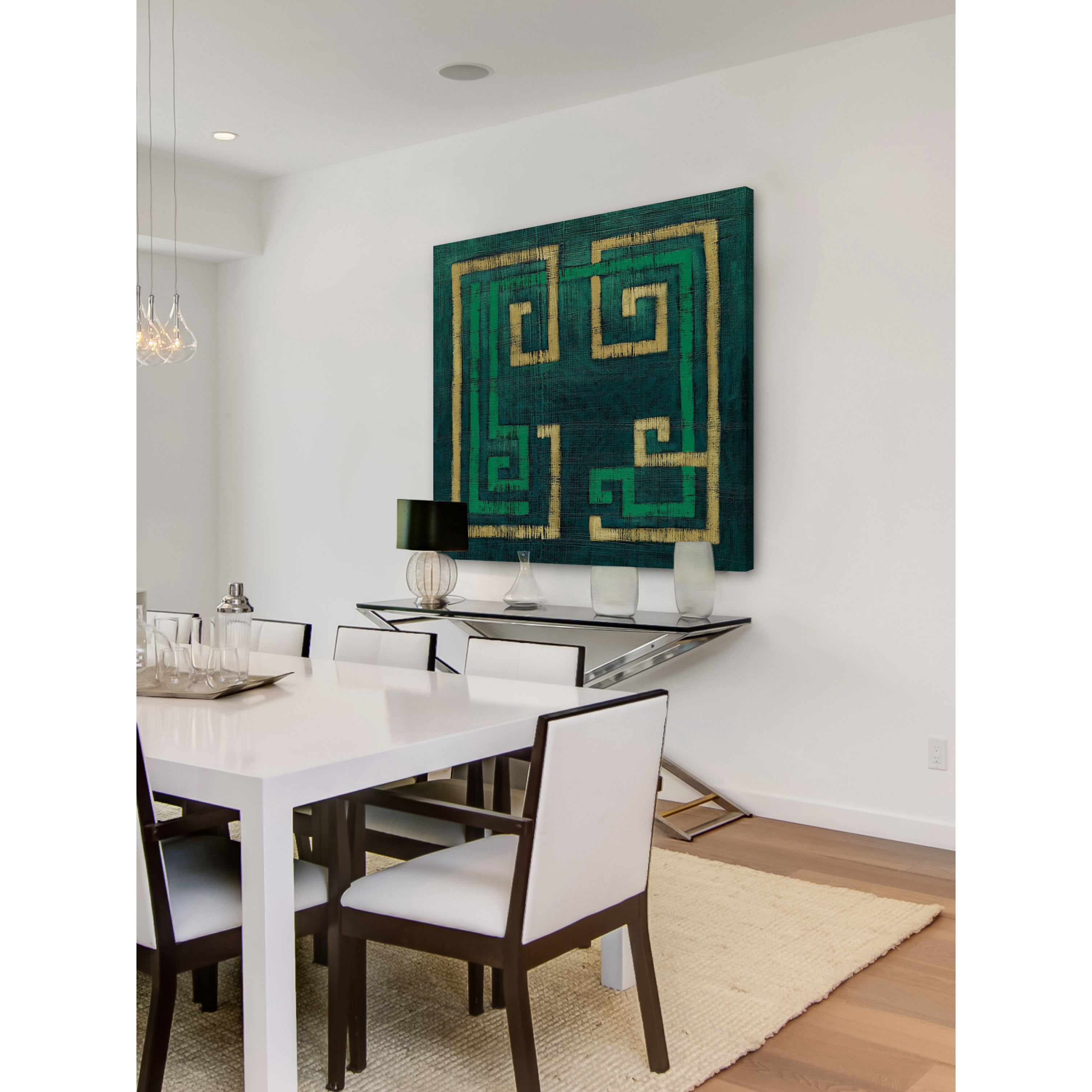 Marmont Hill "Emerald Diversion II" Painting Print on Wrapped Canvas