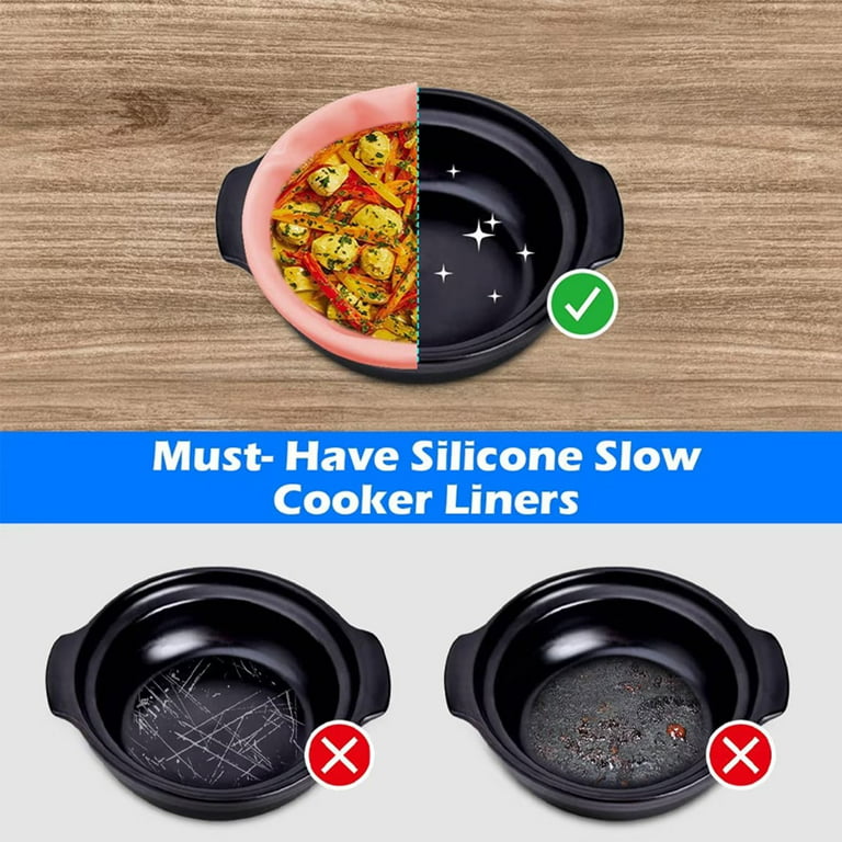  BYKITCHEN 7-8 Quart Silicone Slow Cooker Divider Liner