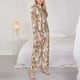 thumbnail image 3 of Balery Woodland Animals in Neutral Tones Conjunto de Pijama con Estampado para Mujer, Conjunto de Dos Piezas con Manga Larga, Ropa de Dormir Suave con Bolsillos, Pijamas Cómodos-X-Large, 3 of 7