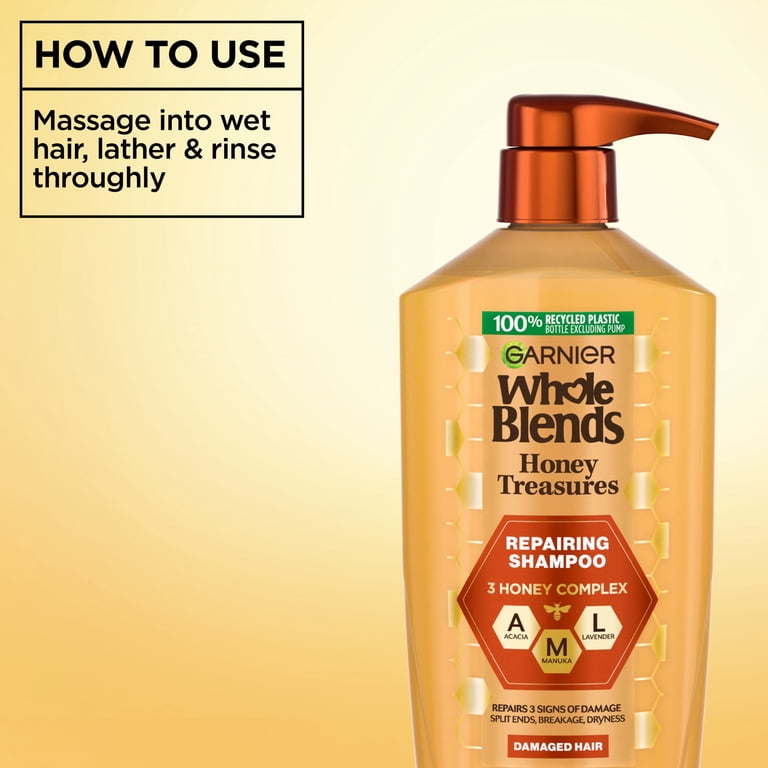 Garnier Whole Blends Honey Repairing Shampoo, 28 fl oz photo 7