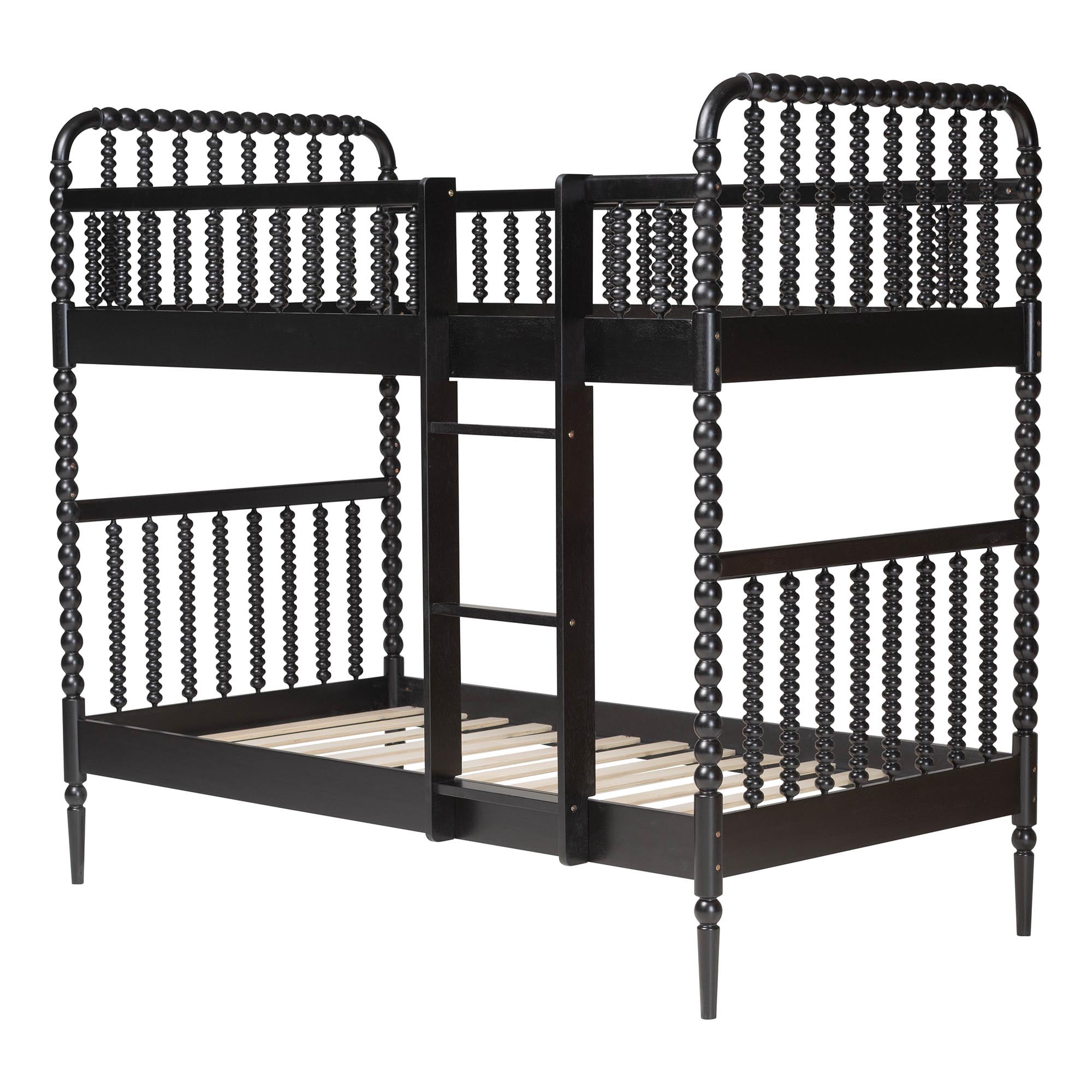 Baxton Studio Lucera Mid-Century Modern Bunk Bed, Twin, Black