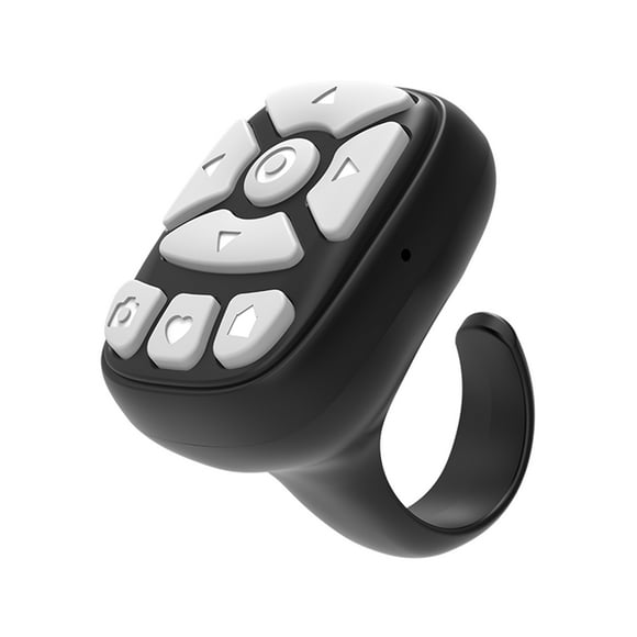 Enqiretly Bluetooth Video Scrolling Controller For Mobile Phones With Rechargeable Battery Control Phone Ring black