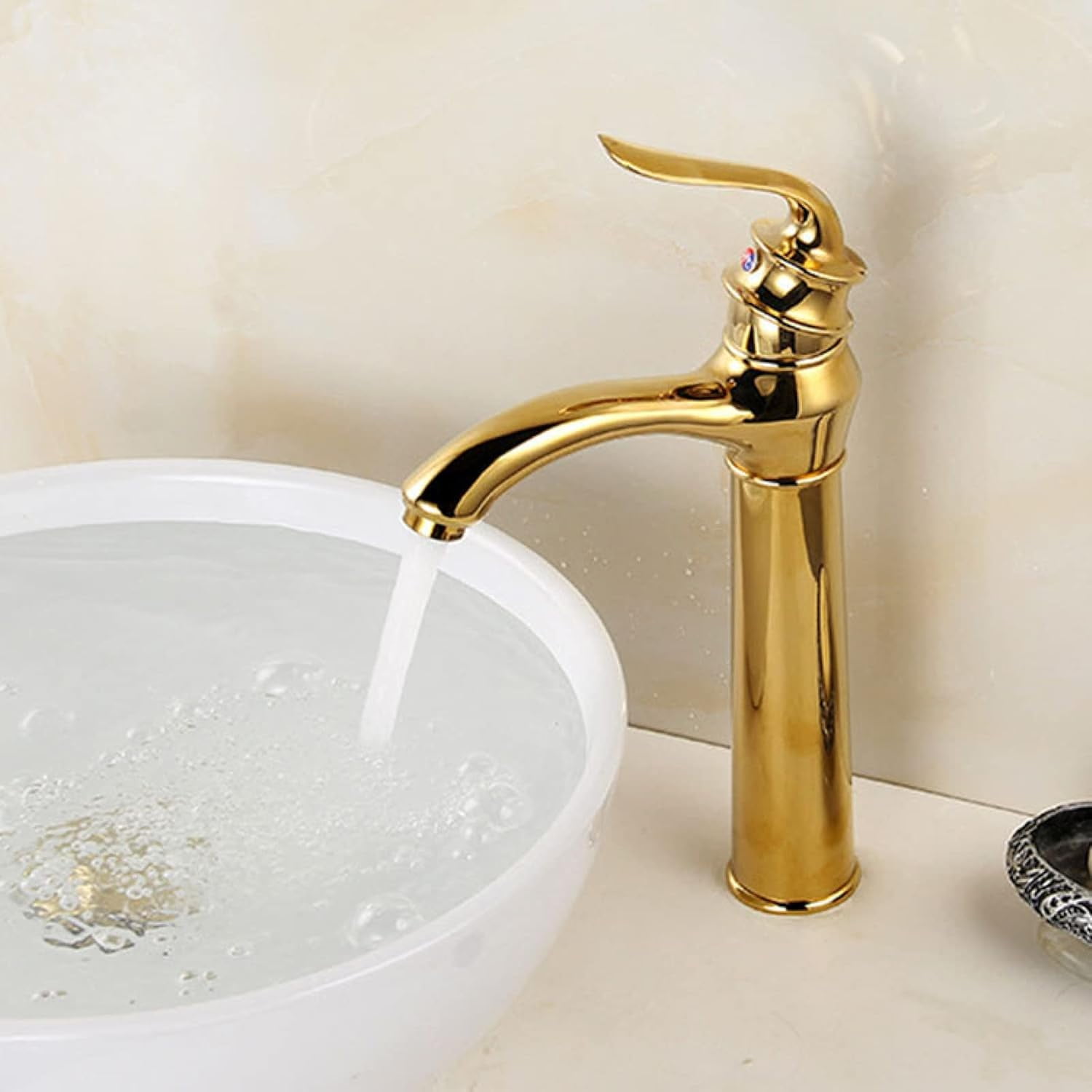 Vintage Sink Faucet Bathroom, Cold Hot Mixer Vintage Vanity Tap, Bathroom Faucet Antique Brass, Single Handle Bathroom Sink Faucet, Gold