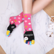 thumbnail image 1 of Calcetines de cinco dedos Calcetines de algodón Calcetines de cinco dedos en 3D Calcetines multicolores con dibujos de gatos, 1 of 5