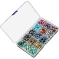 thumbnail image 4 of Cuentas de cristal craqueladas redondas 375 piezas YUANXCMXG 15 colores 8 mm, 4 of 4