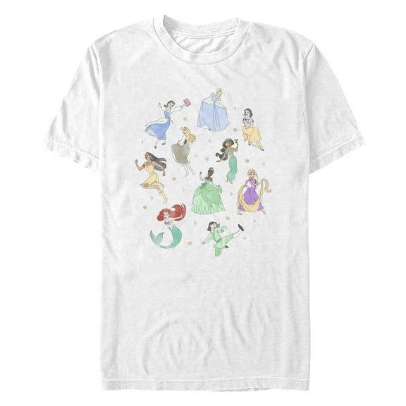 Men's Disney Distressed Princesses Circle Graphic T-Shirt