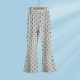 thumbnail image 5 of Ruyang Girls Polka Dot Flare Leggings Kids Cute Slim Pants Thin Cotton High Waist Bell Bottoms Soft Stretchy Trousers, 5 of 6