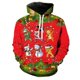 thumbnail image 2 of Sudadera con capucha y estampado 3D de Papá Noel y muñeco de nieve, novedad en sudaderas con capucha y gráfico navideño de Feliz Navidad, sudaderas con capucha unisex de invierno, 2 of 5