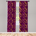 thumbnail image 3 of Ambesonne Autumn Curtains, Nature Warm Tones Cozy Art, Pair of 28"x63", Plum and Earth Yellow, 3 of 5