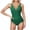 Green #081, variant on Tummy Control Swimsuits for Women One Piece Modest Slimming Bathing Suit Crissover Ruched Full Coverage Cute Swimwear Turquoise L