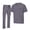 Charcoal, variant on Men's Scrub Set – Stretch V-Neck Multi-Pocket Mens Medical Uniform Scrubs Top & Cargo Pants (Black, 2X-Large)