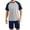 Navy, variant on Miluxas Mens Pajama Short Sets Short Sleeve Crewneck Modal Pajama Lounge Set Raglan Sleepwear Navy XL(XL)
