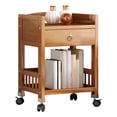 thumbnail image 1 of Bamboo Shelf 2 Tier Coffee Table Durable Free Standing Furniture Storage Cabinet 35cmx30cmx55cm, 1 of 9
