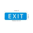 thumbnail image 2 of Uxcell 6"x2" EXIT Sign Acrylic Self Adhesive Door Sticker Wall Mounting Sign Blue 2 Pack, 2 of 5