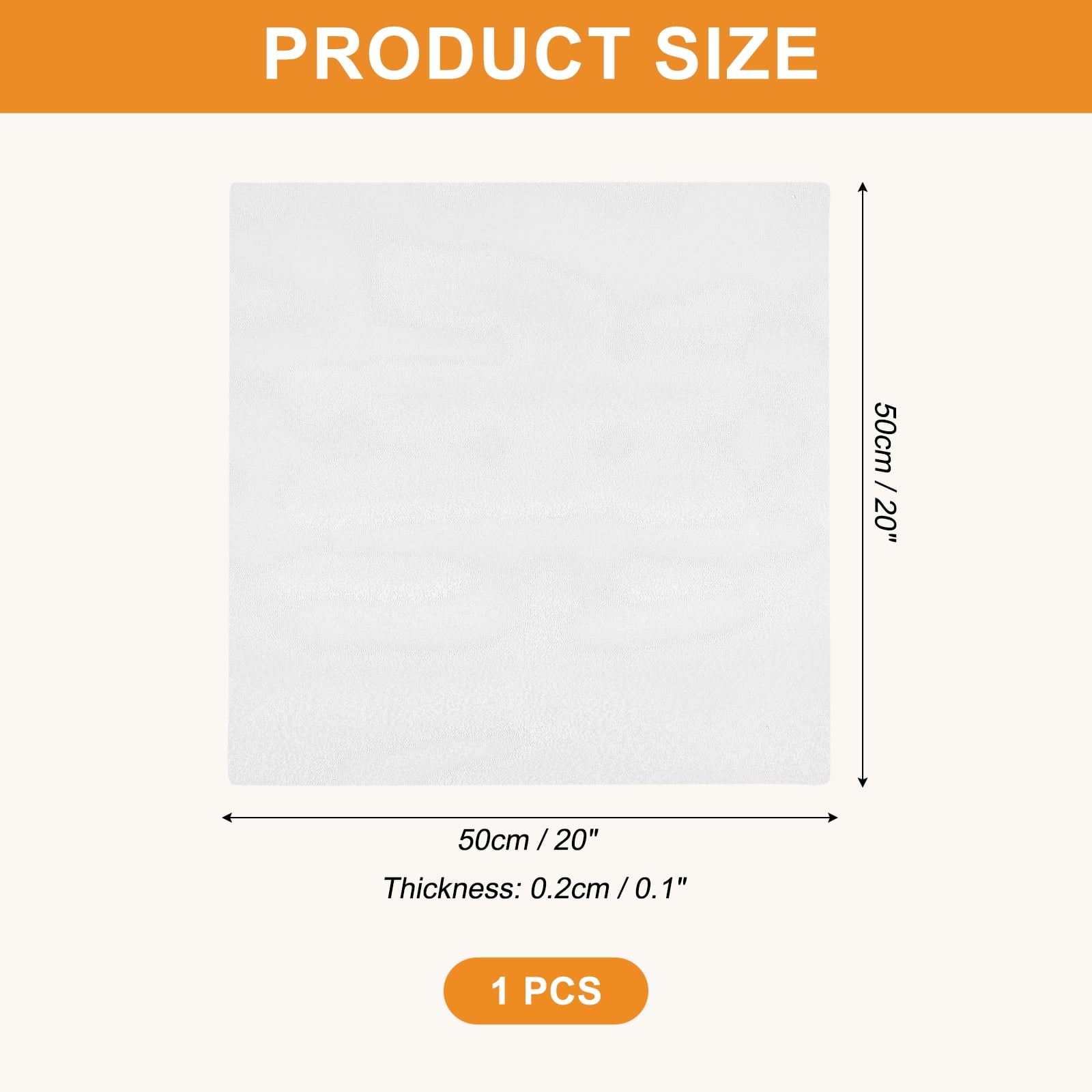 Uxcell Fridge Dust Cover (20''x 20'', Matte) - Dustproof Refrigerator Top Covers Anti-Slip Washer Dryer Top Protector Mat for Freezer/Furniture/Home/Kitchen