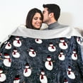 thumbnail image 5 of PAVILIA Premium Christmas Sherpa Throw Blanket | Snowman Decoration, Fleece, Plush, Warm, Cozy Reversible Microfiber Holiday Blanket | Christmas Gift - 60x80, 5 of 7