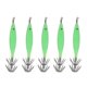 thumbnail image 1 of 5Pcs 8cm Fishing Lure with Hook Cuttlefish Jig Wood Shrimp Bait for Outdoor Saltwater Freshwater Luminous Green, 1 of 4