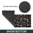 thumbnail image 5 of Game Controller Black Pattern Anti Fatigue Kitchen Rugs Set Of 2, Non Slip Washable Decorative Floor Mats for Kitchen Sink Laundry, 17"x30" and 17"x47", 5 of 5