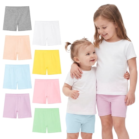 Resinta 8 Pack Baby Toddler Girls Cotton Bike Shorts Kids Safety Under Dress Dance Shorts