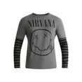thumbnail image 5 of Nirvana Men's & Big Men's Smiley Graphic Tee with Long Sleeves, Sizes S-3XL, 5 of 5