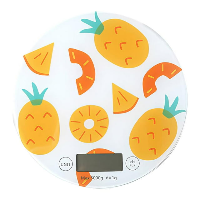 Báscula De Alimentos Digital Linda Báscula De Cocina Precisa Báscula De Alimentos Eléctrica Sensible Báscula De Pesaje Circular De Unidades Múltiples Báscula De Cocina Templada Para El Hogar Kearding HA028003-02