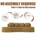 thumbnail image 2 of Villeston Curved 3 Seat Sectional Sofa ,Compressed Modular Sectional Sofa for Living Room,Mutard Yellow, 2 of 6