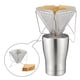 thumbnail image 4 of Soporte para gotero de café, estante de filtro de café de acero inoxidable, cafetera de taza reutilizable, colador de cono portátil ecológico con jueg Baoblaze Soporte de goteo de café, 4 of 8