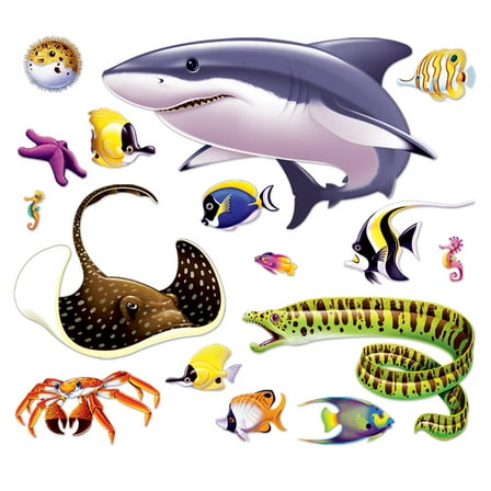 192 Piece Beistle Luau Party Marine Life Props