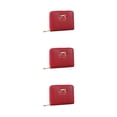 thumbnail image 3 of Qarigey Cartera compacta y elegante con tarjetero para el día a día Cartera Tarjetero Carteras pequeñas Monedero rojo vino Type1 NO1, 3 of 6