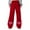 Red, variant on LUOGENLI Female Casual Pants Women's Casual Wide Leg Bow Tie Printed Pants Relaxed Fit Sports Trousers Womens Casual Pants Slim Fit Stretch Pants for Men Womens Casual Pants Stretch Waist Red L