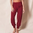 thumbnail image 2 of Women Yoga Joggers Loose Sweat Pants, High Waist with Pockets, Polyester Spandex, Workout Casual, 2 of 6