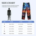 thumbnail image 4 of Lsque Magical Stained Glass Castle Print Men's Pajama Pants, Lounge Pant - Comfortable Home Wear,Elastic Waistband, Stylish Design-Large, 4 of 9