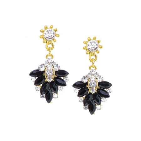 - Black Dangle Earrings for Women Gemstone Gold Dangle Ear Rings Ladies Fashion Earrings Jewelry Online
