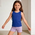 thumbnail image 5 of CYRBOKO Girls Tank Tops, Athletic Sleeveless Casual Knit Ribbing Summer Tops for Kids Dark Blue Size 10-11 T, 5 of 7