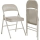 thumbnail image 1 of 2-pack beige folding sillas: padded cushion & back, metal frame, holds up to 350 lbs - ideal para para home, oficina, indoor & outdoor events, 1 of 8