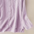 thumbnail image 4 of Asgosdo Women Tops Cotton Linen Long Sleeve Collared Button Down Solid Color Shirts Comfy Soft Clothes, 4 of 4