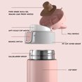 thumbnail image 7 of Kchsji Hot water bottle Stainless Steel Water Bottle with Handle 16 oz Insulated Water Bottles,Hot&Cold juice flask Thermos Travel Mug for Coffee&Tea,Leak Proof Tumbler for Men,Gym,Travel,Gifts black, 7 of 7