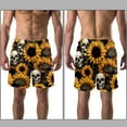 thumbnail image 3 of luoweisi Men's Beach Shorts Quick Dry Swim Trunks with Mesh Lining Sunflower Skull S, 3 of 5