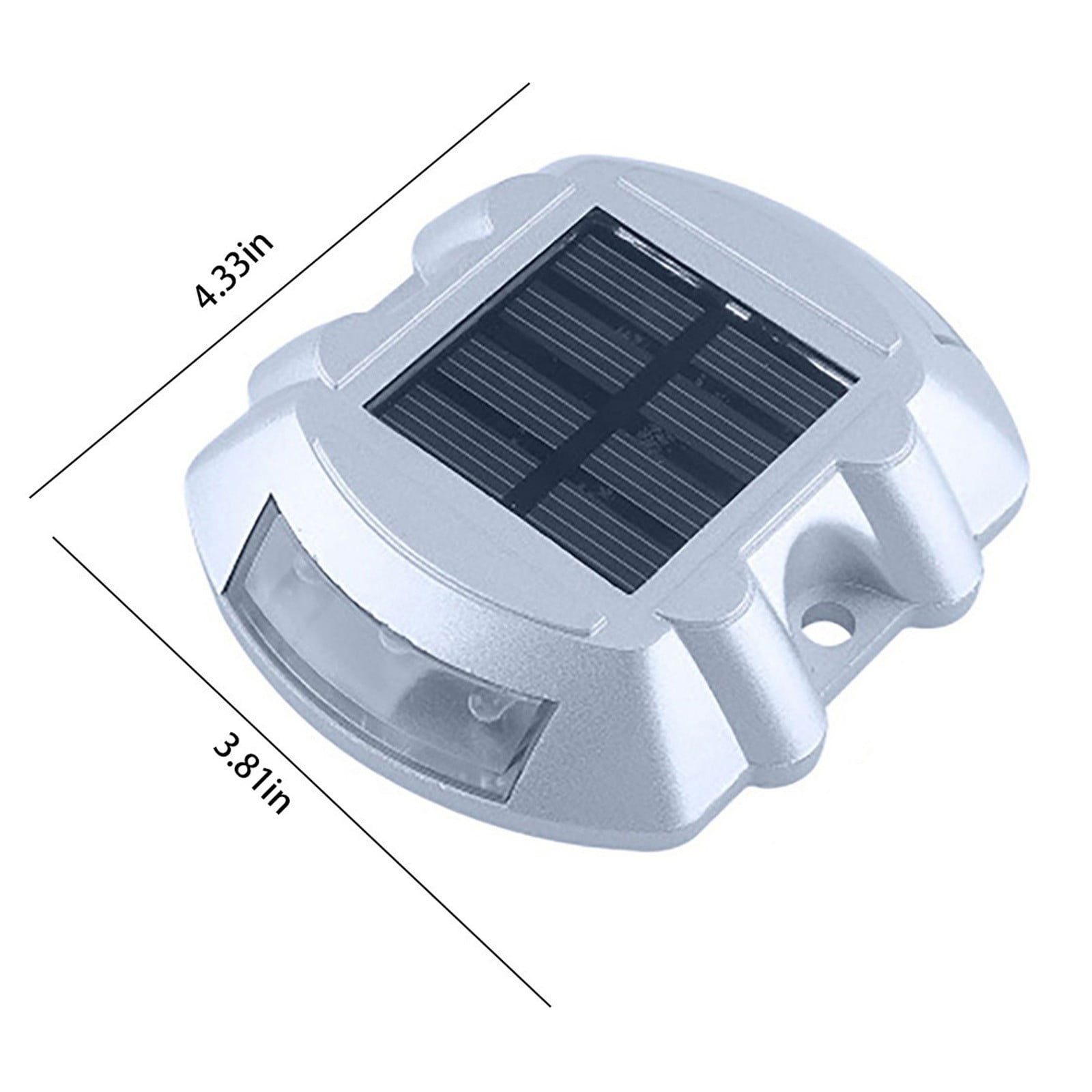 CasaChic Solar Road Spike Light, Intermittent Bright 2 Modes IP68, Reflector Smart Charging, Road Markers for Garage Garden, Road Patio Backyard, Safety Lighting, Solar Path Lights